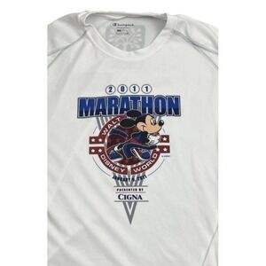 Disney Long Sleeeve Shirt M Run Disney Marathon 2011 Mickey Quick Dry Champion